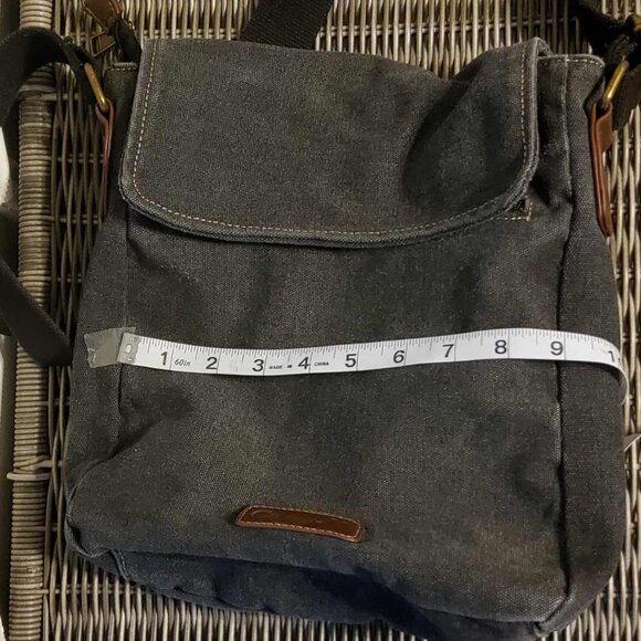 Cargotit Canvas Cargo Messenger Crossbody Bag in Dark Gray - Picture 8 of 11